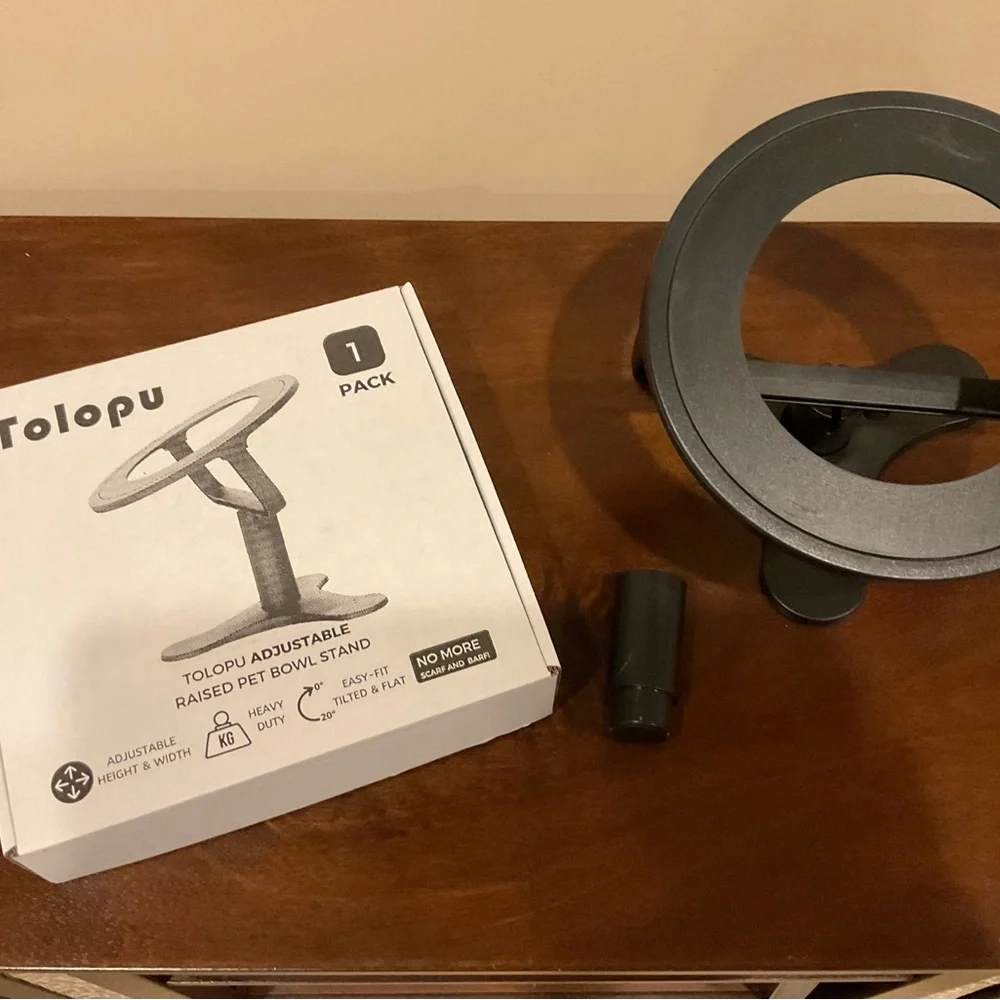 Tolopu Adjustable Raised Pet Bowl Stand